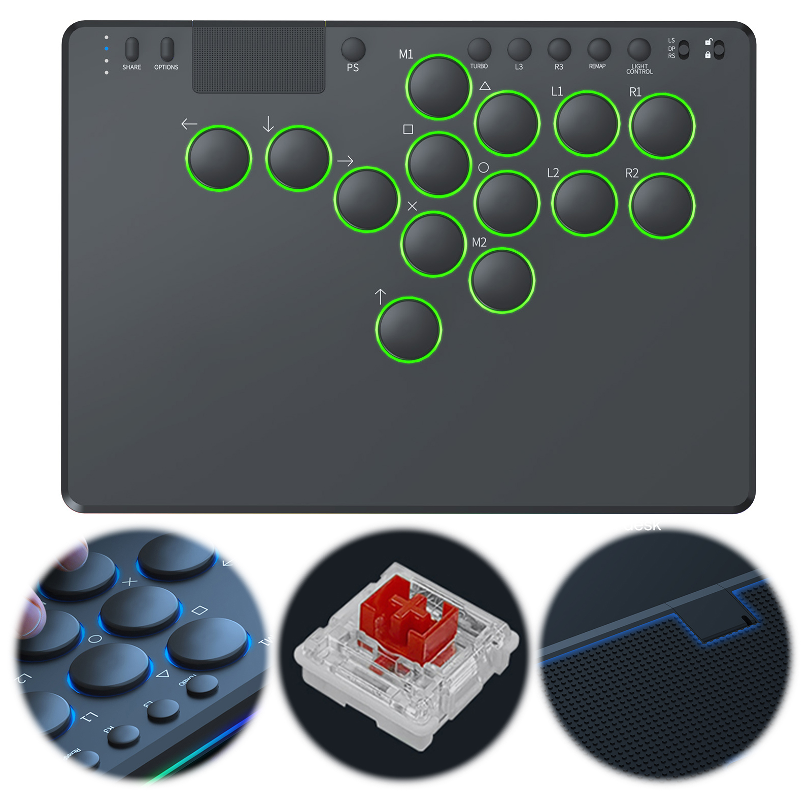 Arcade X - 14 Keys All-Button Arcade Controller with