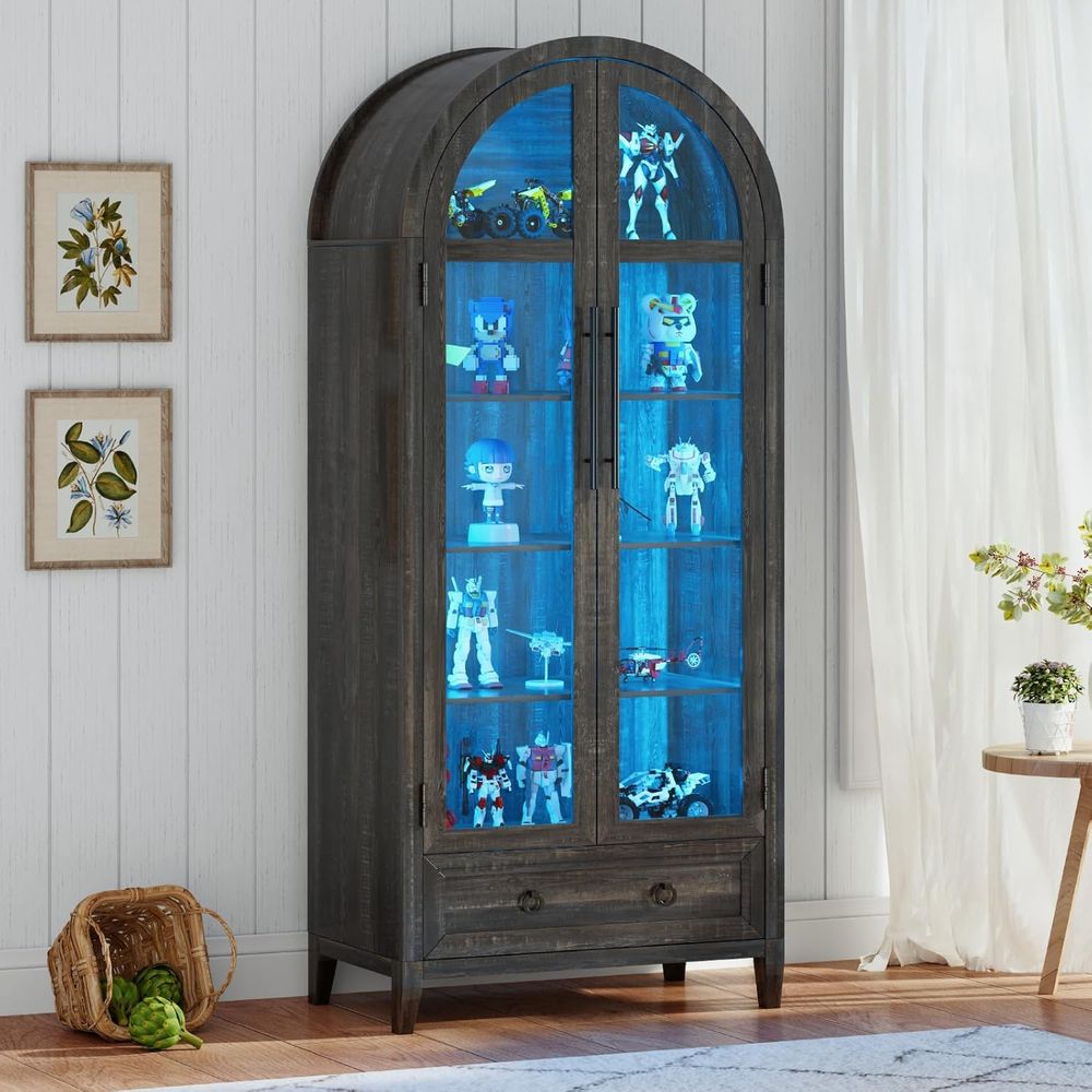 73 Arched Glass Display Cabine – Glass Cabinet Display Bewertung und Preis