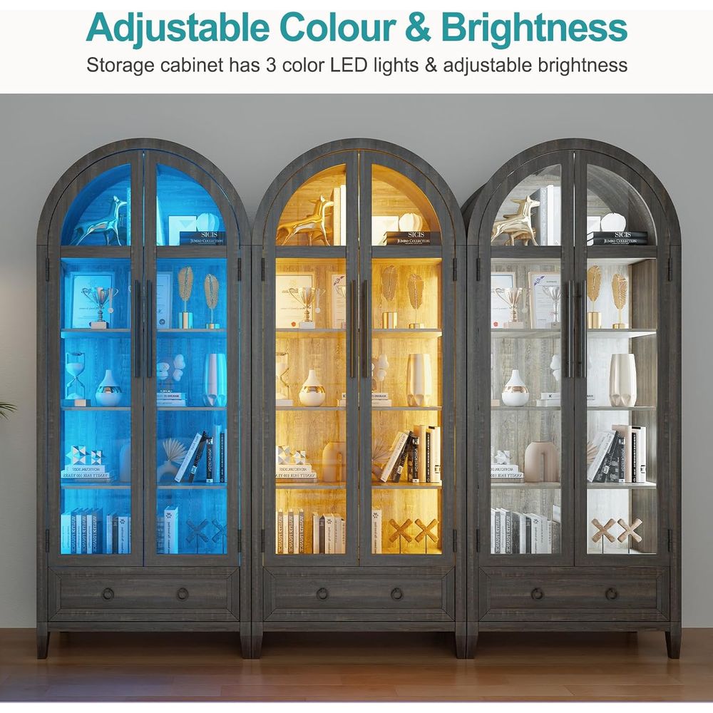 73 Arched Glass Display Cabine – Glass Cabinet Display Bewertung und Preis