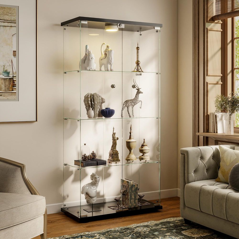Display Cabinet with LED Light – Glass Cabinet Display Bewertung und Preis