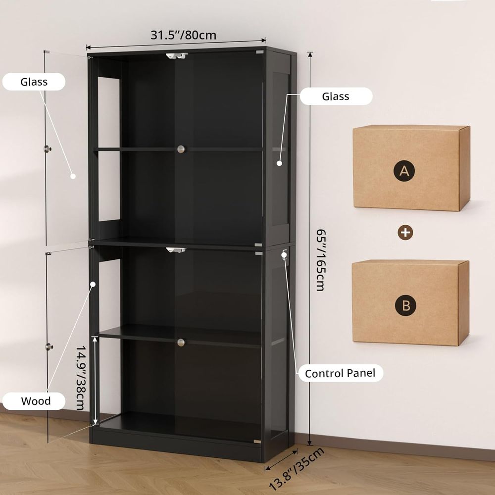 65 Glass Door Display Cabinet, – Glass Cabinet Display Bewertung und Preis