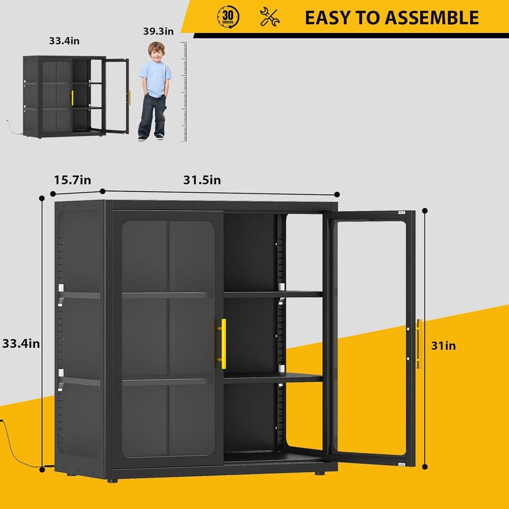 34 Tall Glass Door Display Cab – Glass Cabinet Display Bewertung und Preis