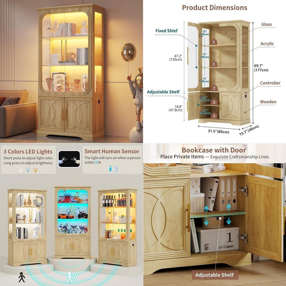 Display Cabinet with Glass Doo – Glass Cabinet Display Bewertung und Preis