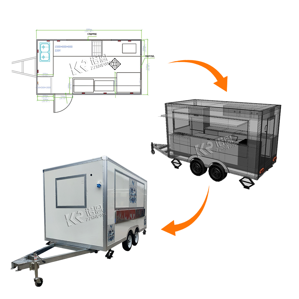 New Design Ice Cream Kiosk Fas – Hot Dog Vending Cart Bewertung und Preis