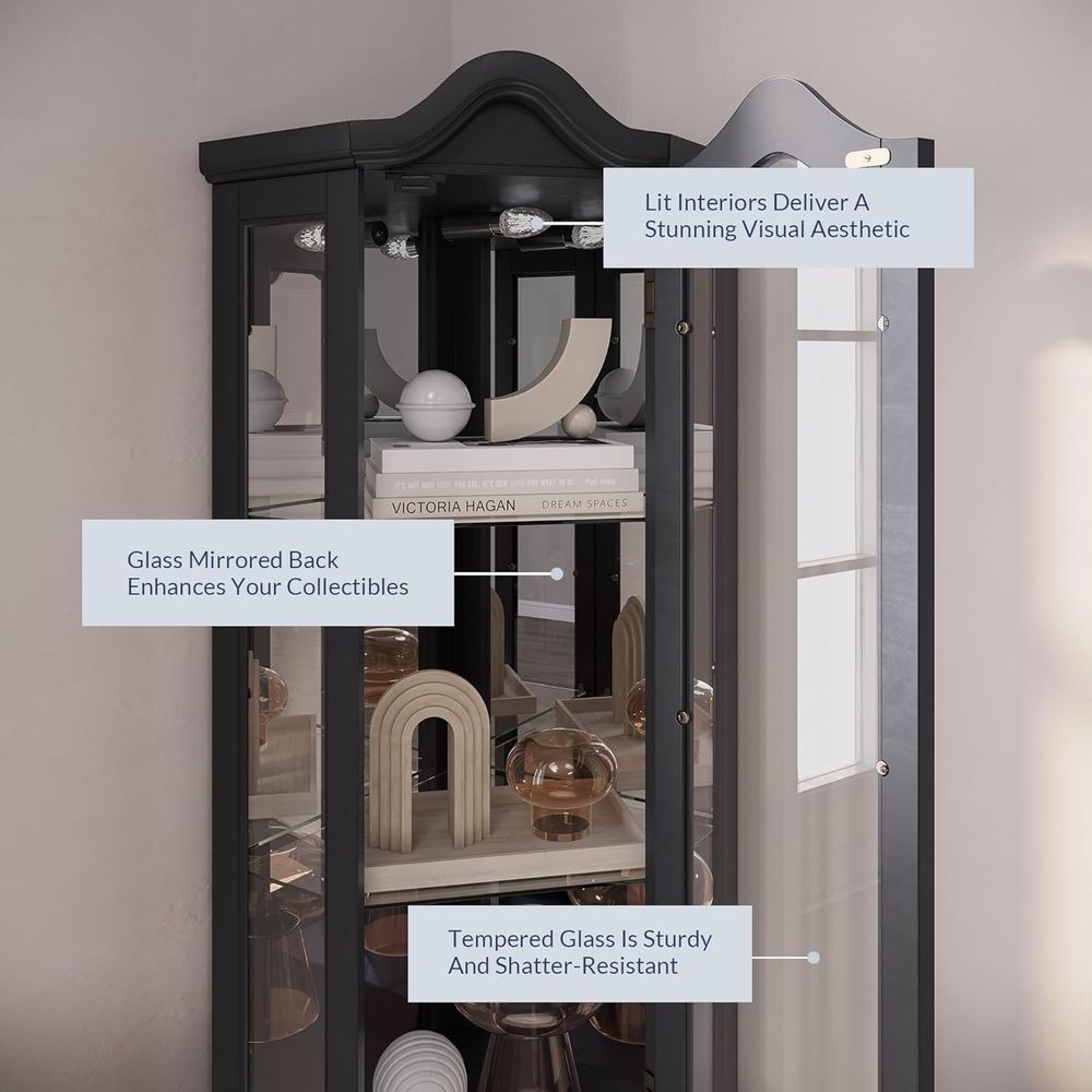 Lighted 3-Side Glass Display C – Glass Cabinet Display Bewertung und Preis