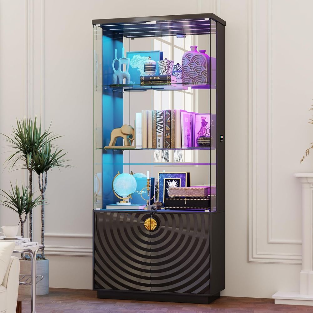 71 Glass Display Cabinet, 4-Ti – Glass Cabinet Display Bewertung und Preis