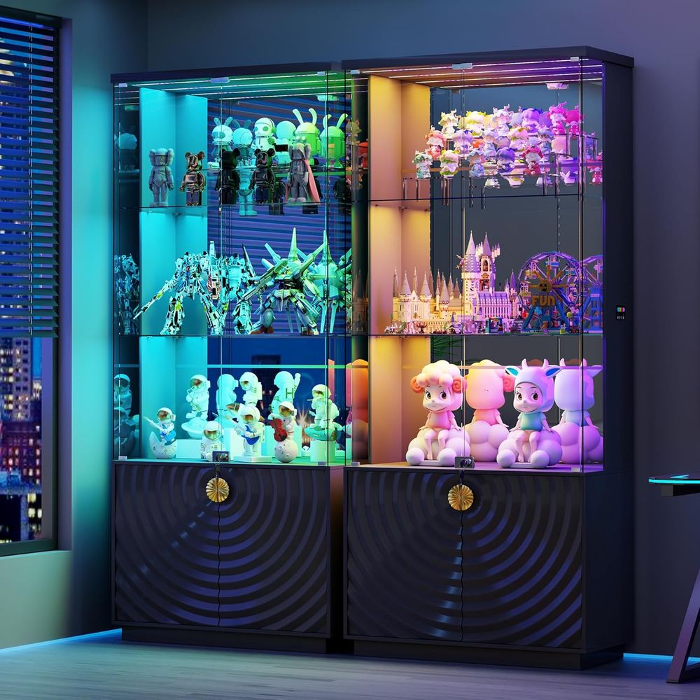 71 Glass Display Cabinet, 4-Ti – Glass Cabinet Display Bewertung und Preis