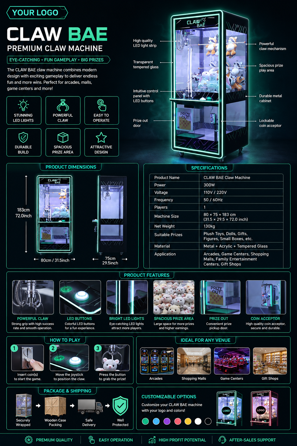 Black Claw Machine Modern Arca – Arcade Prize Vending Machine Bewertung und Preis