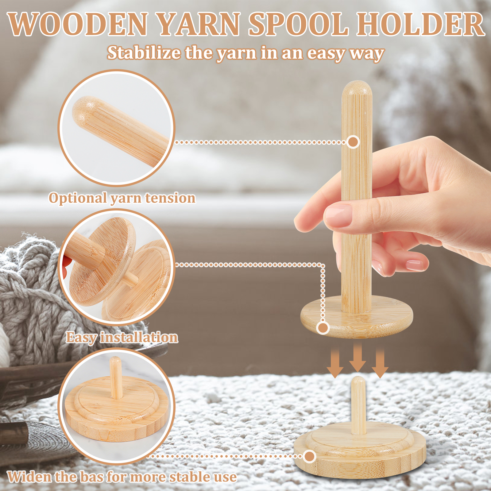 ​Wooden Yarn Holder Rotatable  – Skee Ball Arcade Bewertung und Preis