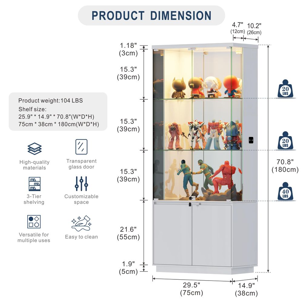 71 Display Cabinet with Glass  – Glass Cabinet Display Bewertung und Preis