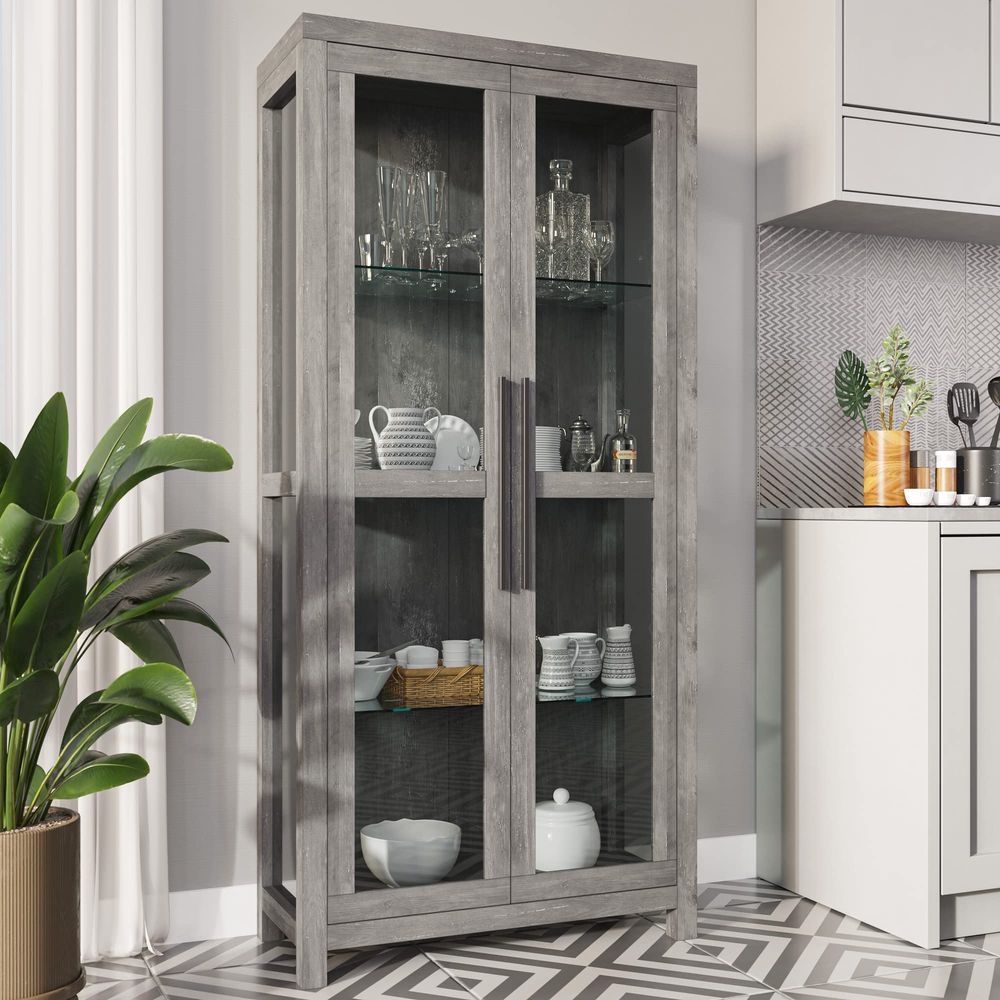 Glass Display Cabinet, Tall Cu – Glass Cabinet Display Bewertung und Preis