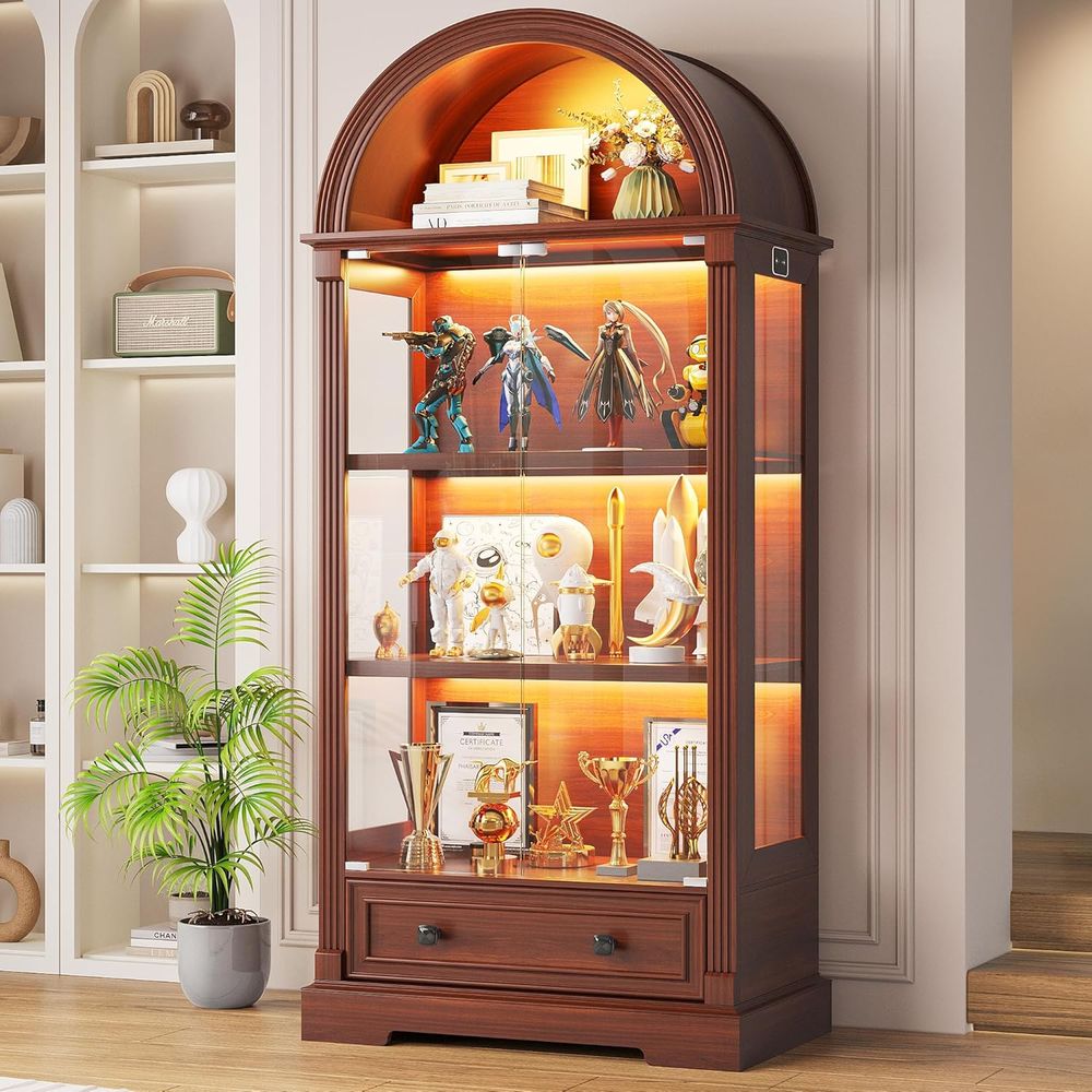Curio Cabinet with Glass Do& L – Glass Cabinet Display Bewertung und Preis