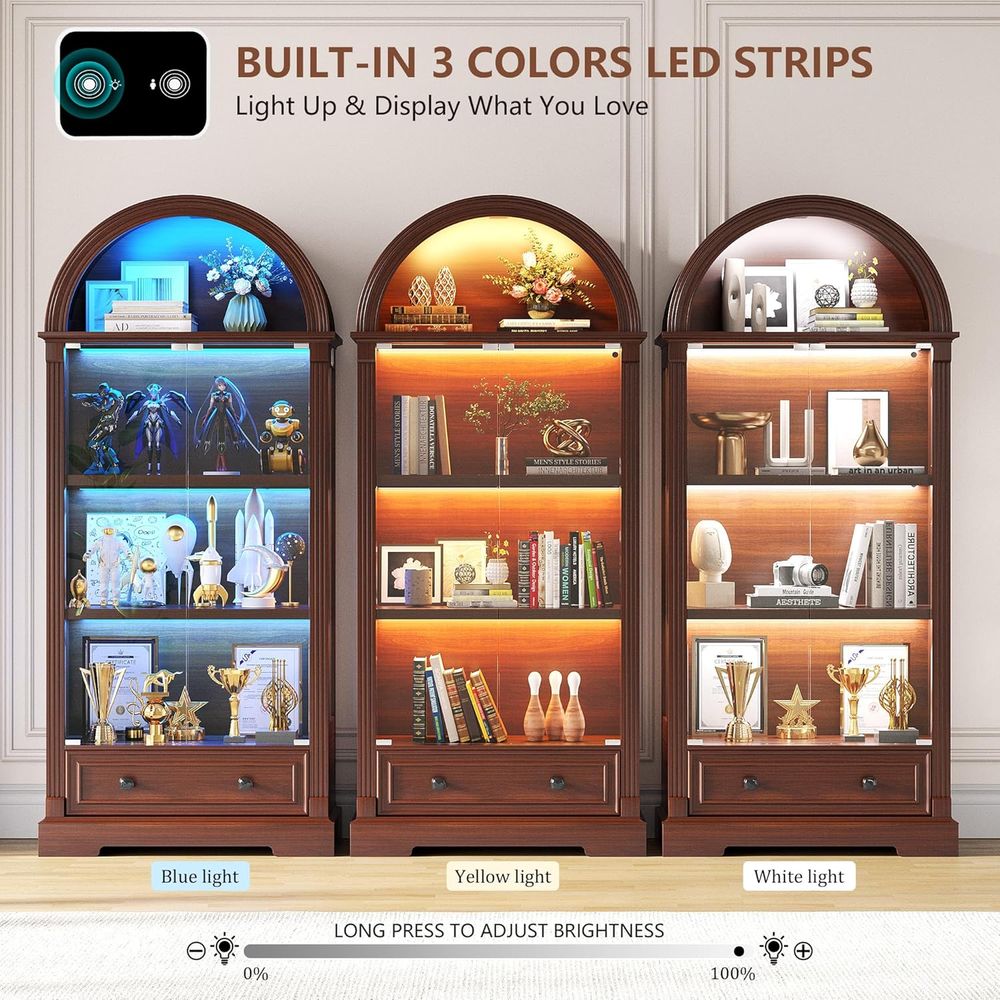 Curio Cabinet with Glass Do& L – Glass Cabinet Display Bewertung und Preis