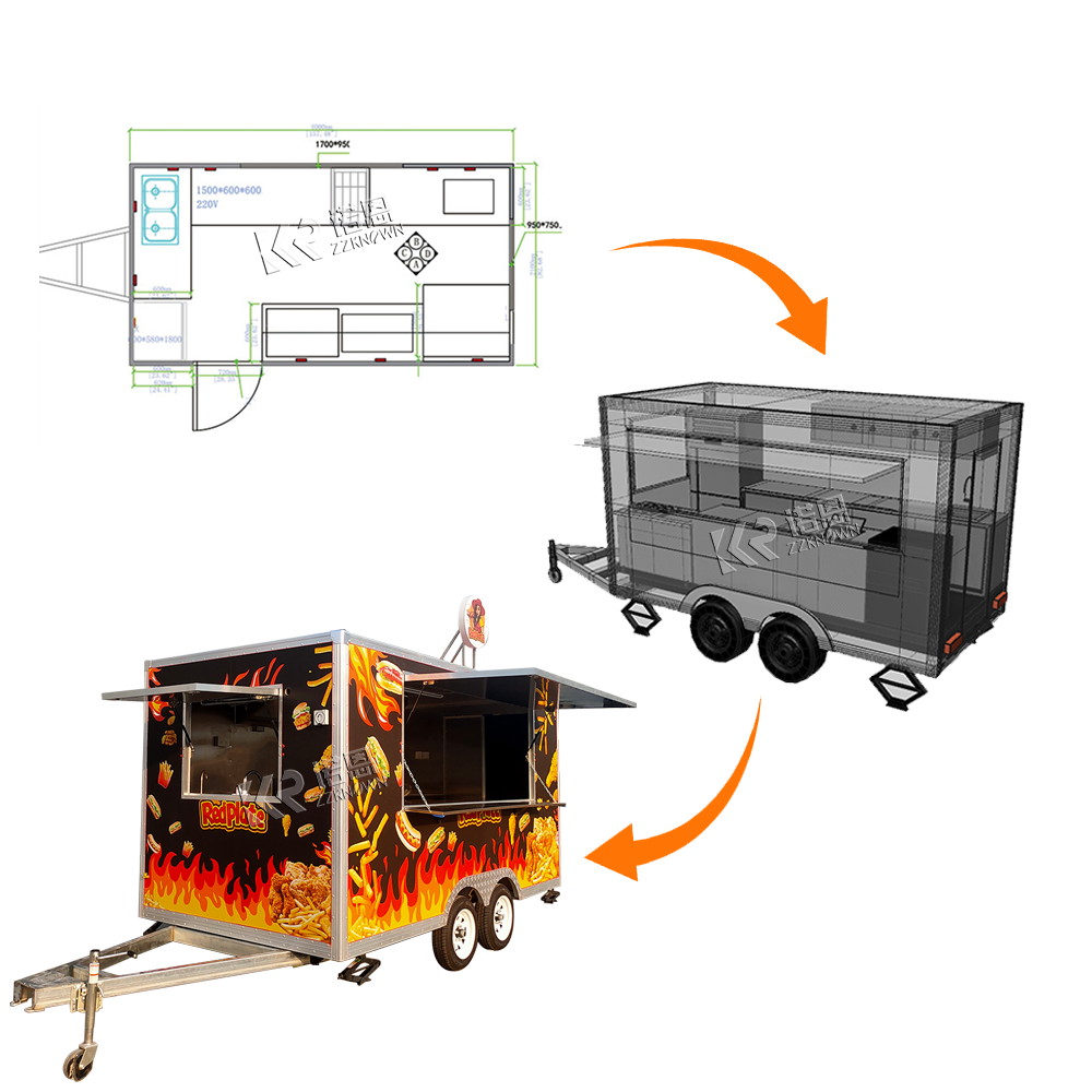 Customizable Food Trailer Manu – Hot Dog Vending Cart Bewertung und Preis
