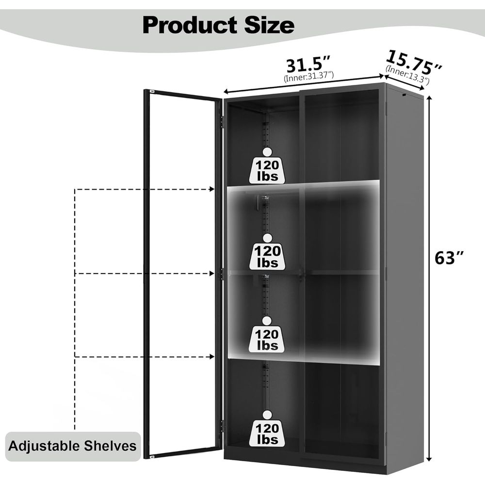 63 Tall Glass Display Cabinet  – Glass Cabinet Display Bewertung und Preis